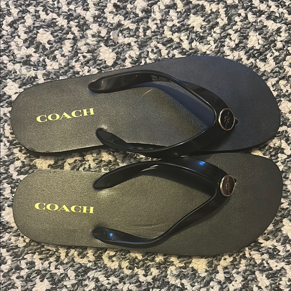 Coach Black Sandals